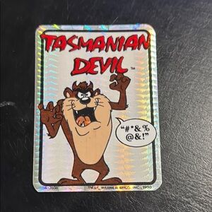 Vintage- Tasmanian Devil Holographic Sticker